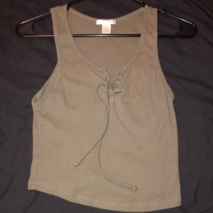 Olive crop top
